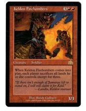 MTG KELDON FIREBOMBERS CREATURE FROM PROPHECY