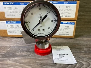 NEU Ashcroft 351032S15L XNH 30PSI 316 SS Edelstahl 3,5" Stärke HERGESTELLT IN DEN USA - Bild 1 von 7