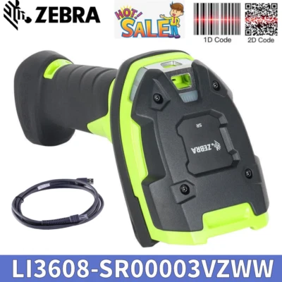 Zebra LI3608-SR00003VZWW 1D Ultra Rugged Handheld Barcode Scanner W/ USB Cable - Image 1 of 4