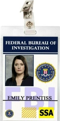 Criminal Minds TV Show ID Badge Emily Prentiss Cosplay Prop Costume