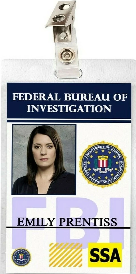 Criminal Minds TV Show ID Badge Emily Prentiss Cosplay Prop Costume