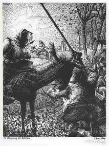 BEGEGNUNG mit DULCINEA - DON QUICHOTE   Werner LUFT 1940 Handsigniert - GURLITT  - Picture 1 of 1
