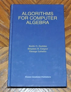 Czapor Geddes Labahn Algorithm Computer Algebra Kluwer 1992 HC vg - Foto 1 di 2