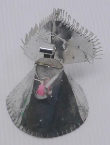 VINTAGE METAL ANGEL FIGURAL CHRISTMAS ORNAMENT, CANDLE HOLDER - Picture 1 of 4