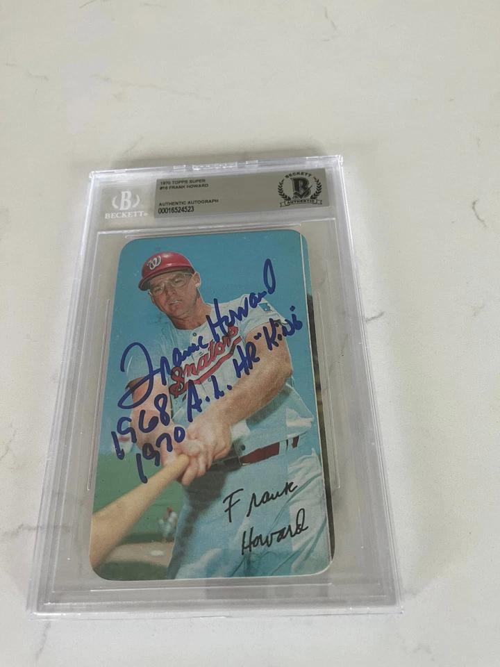 FRANK HOWARD AUTOGRAPH 1970 TOPPS SUPER BECKETT AUTHENTICATION - Image 1 of 1