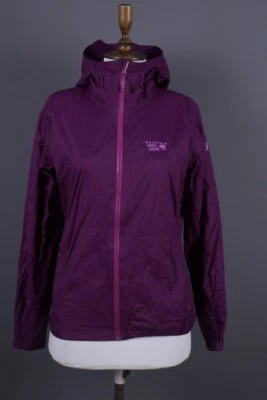 Chaqueta cortavientos Mountain Hardwear púrpura manga larga cremallera completa con capucha talla S Foto 1 de 4