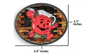 Kool-Aid Man Guy Belt Buckle Pewter Metal Limited Edition - Picture 1 of 3