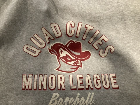 vintage quad Cities Bandits stadium grey fleece blanket 70x100 baseball collecte Cover