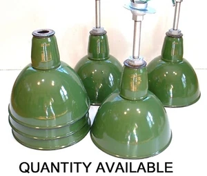1 Appleton 12" Porcelain Green Barn Deep Industrial Light Enamel Vintage B's UL - Picture 1 of 11