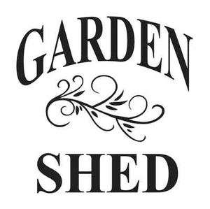 Garden STENCIL**GARDEN SHED**for Primitive/Vintage/Shabby Signs Wall Decor - Picture 1 of 1
