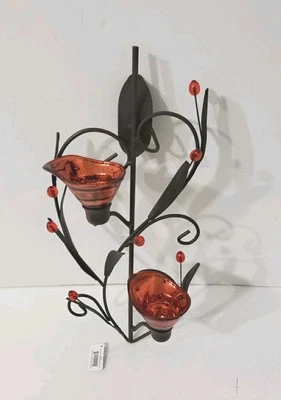 Ruby Blossom Tealight Sconce - Image 1 of 4