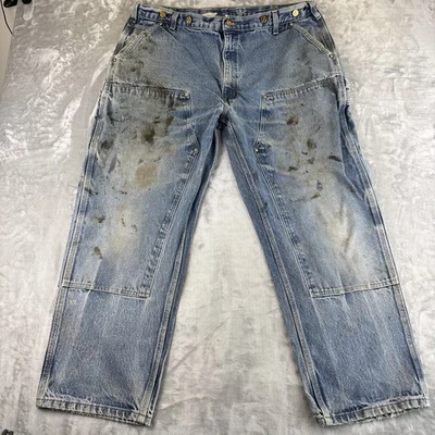 Pantalón peto carpintero trabajo doble rodilla Carhartt B07 DNM 42x30 de colección (1196) Foto 1 de 4