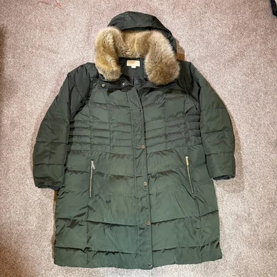 Women's Michael Kors Padded Parka with Faux Fur Collar - Size XXL - Image 1 of 4