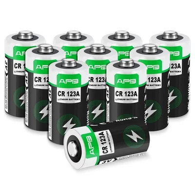 Batteria CR123A 10 Pile CR123a 3V Litio Lunga Durata Batterie CR123 per - Immagine 1 di 4