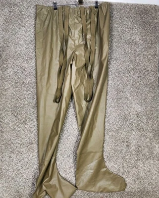 American Camper Deluxe Waders Footed Suspenders Mens Sz M PVC Hunting Fishing - Image 1 of 4