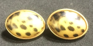Vintage Ohrclips Leopard goldfarben Stein wie - Bild 1 von 2