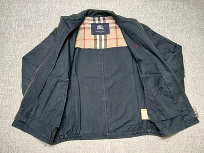 Chaqueta Bomber Burberry London Para Hombre Informal Azul 100% Algodón Cuadros Nova Talla 58 Foto 1 de 4