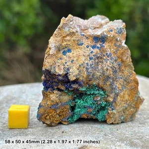 Azurite on matrix - spiritual healing crystal mineral, authentic - Picture 1 of 1