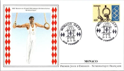 摩纳哥 FDC 1993 年第 101 届国际奥委会会议 - A03255 — 第 1/2 张图片