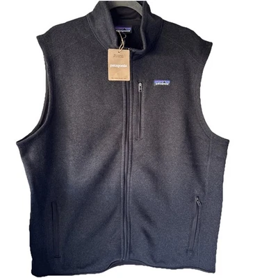 Patagonia Better Sweater Vest NWT Fleece Black Full Zip 2XL - No Corp Logo $120 - Image 1 of 4