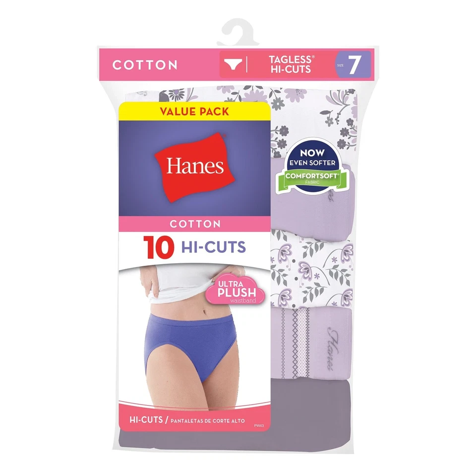Hanes® Women's Hi-Cut Panties 10-Pack - Image 1 of 1