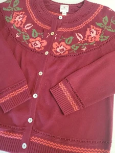 Maglione Cardigan Cotone Appleseeds Edizione Limitata Autunno Fiera Isola Rose L - Foto 1 di 8