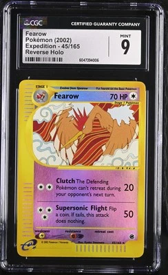 CGC 9 MINT Fearow 2002 Expedition 45/165 Reverse Holo Pokemon Card - Image 1 of 2