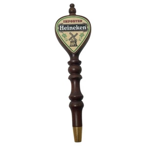 Mulino a vento manico rubinetto legno birra importata Heineken vintage anni 80 13” uomo grotta - Foto 1 di 12