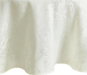 Home Fashions Poinsettia Elegance Tovaglia Da Pranzo in Jacquard per Natale/Fest - Foto 1 di 12