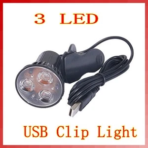 USB 3 LED Clamping Clip Light Bulb Lamp for Desktop Notebook PC Laptop Reading - Photo 1/6