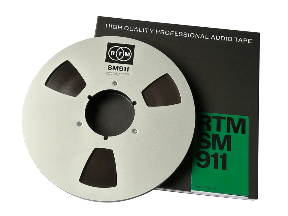 RTM SM911 Reel to Reel Recording Tape 1/4" 762m Metal NAB Reel