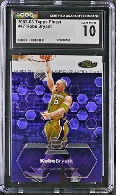 2002 TOPPS FINEST #47 KOBE BRYANT CGC 10 GEM MINT  - Image 1 of 2