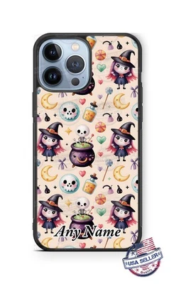 Funda Teléfono Halloween Kawaii Anime Bruja para iPhone 16 Samsung s25 A32 Google 7 8 Foto 1 de 4