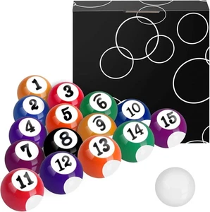 2.5cm/0.98inch Mini Billiard Balls Set 16Pcs Children's Pool Balls for Kid's Tab - Picture 1 of 7