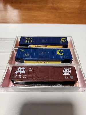 (3) ROUNDHOUSE N-SCALE 50' BOXCAR KITS #8171 SCL / #8202 & #8833 B&O **BRAND NEW - Image 1 of 4