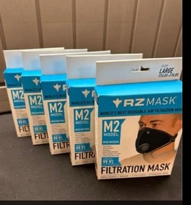 Lot 5, Sz LG, RZ Mask M2 Mesh Air Filtration Dust Mask 99.9% Effective W/ Bag - Picture 1 of 5