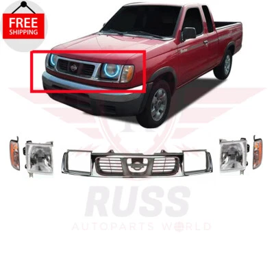 New Front Grille Headlamp Turn Signal Lamp Assembly For 1998-2000 NISSAN FRONTIE - Imagem 1 de 4