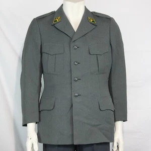 Genuine Surplus Swiss Army Dress Jacket 4 Button Badged Blue Grey All Sizes 3313 - Picture 1 of 7