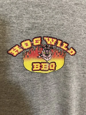 Vintage Hog Wild BBQ Fort Collins Colorado T-Shirt Adult Medium Gray Double side - image 1 of 4