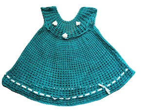 Knitted children's dress for girls handmade  for 3-6 years - Picture 1 of 5