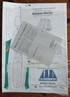 Wilhelmshavener Modellbaubogen 1073 Greenpeace  Rainbow Warrior Kartonmodell NEU - Bild 1 von 2