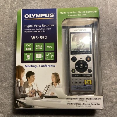 Olympus WS-852 4GB Digital Voice Recorder with integrated USB stick (Sealed) - Image 1 of 4