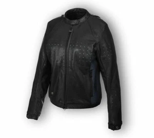 HARLEY DAVIDSON MOTO NASHUA WOMENS LEATHER MESH JACKET MEDIUM 97046-19EW - Picture 1 of 2