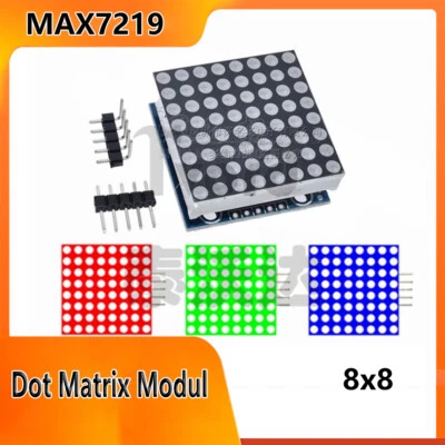Dot Matrix Modul 8x8 Display Arduino MAX7219 Led Lcd Raspberry Pi Blau/Rot/Grün - Bild 1 von 4