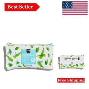 Plant-Based Flushable Wipes Aloe & Green Tea Scent Pack of 3 — Hypoallergenic... - Picture 1 of 3