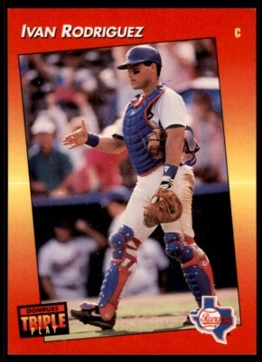 1992 Triple Play Ivan Rodriguez Texas Rangers #51 - Image 1 of 2