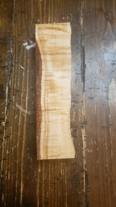 Madera de arce figurada / rizada 10 "x2 1/2" x 1" cuchillo artesanal de tallado Call M1353 - Imagen 1 de 6