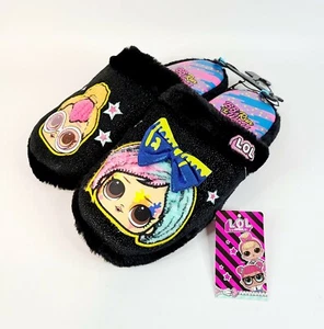 LOL Sorpresa Brillo En Novedad Zapatillas Niñas Niños Negro Imitación Piel Varios Tamaños - Imagen 1 de 8