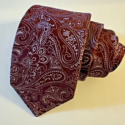 Corbata John W Nordstrom - Borgoña Paisely Silk EE. UU. Foto 1 de 4