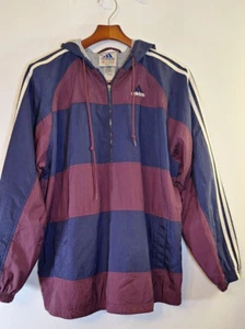 Vtg Y2K 90's ADIDAS Pullover Windbreaker Jacket Men Sz L Streetwear Bloke core - Picture 1 of 13